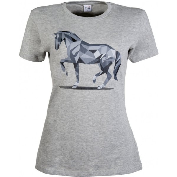 T-Shirt -Graphical Horse- grau melange