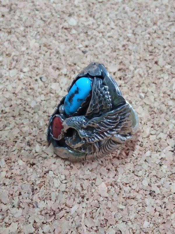 Indianerschmuck Ring mit Adler
